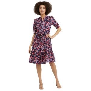 Draper James Loretta Shirt Dress Womens 2XL Fall Blooms Field Poppy NWT $150